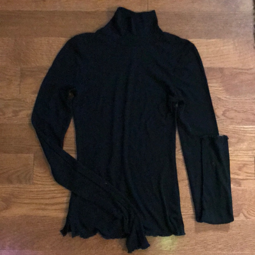 Black tight turtleneck